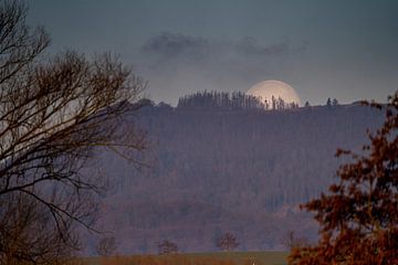 Monduntergang am Dörnberg von Stephan Zaun