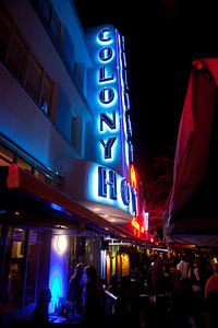 Miami Beach, Ocean Drive bei Nacht