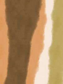 Abstract lines in warm retro inspired colors by Abstract Minimalist Art