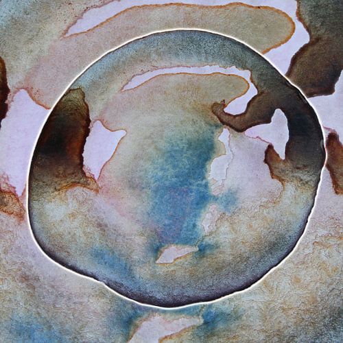 ECHO AQUA MINERAL 968 - Abstract watercolour print with natural depth
