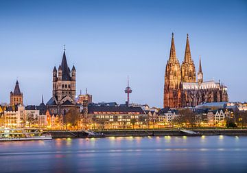 Cologne Rhine bank by davis davis