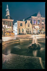 Auslaufender Brunnen auf Quadrat in Amersfoort