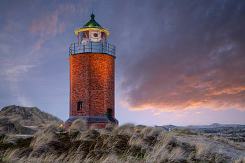 Leuchtturm Rotes Kliff, Sylt, Nordfriesland, Deutschland