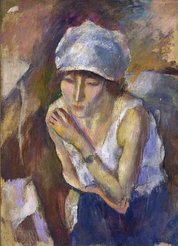 Jules Pascin, Hermine met een witte tulband, 1917