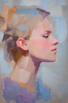 Summer light: Portrait of a dreaming woman by Poster Art Shop