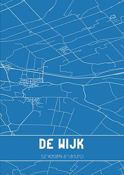 Blaupause | Karte | de Wijk (Drenthe) von Rezona