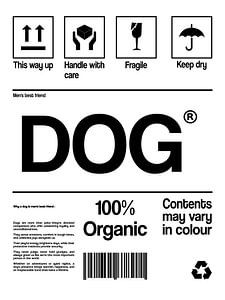 Poster étiquette d'expédition DOG
