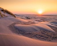 Ondergaande zon op Ameland