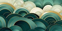 Clouds in Turquoise and Gold