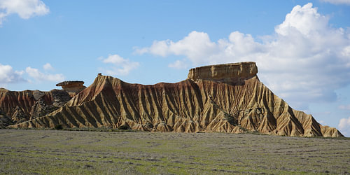 A rock in the Bardenas Reales shaped like a sphinx