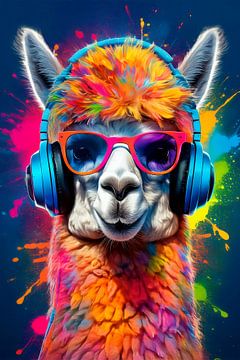 Alpaga à la discothèque... sur Ans Bastiaanssen