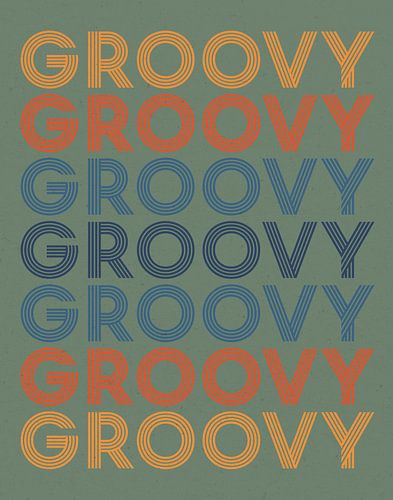 Retro Words I Green, Wild Apple Portfolio