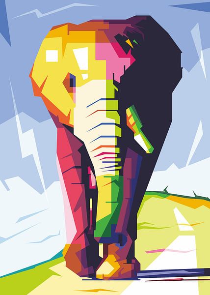 Elefant Popart von Rizky Dwi Aprianda