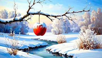 Apple in winter by AidasignArt