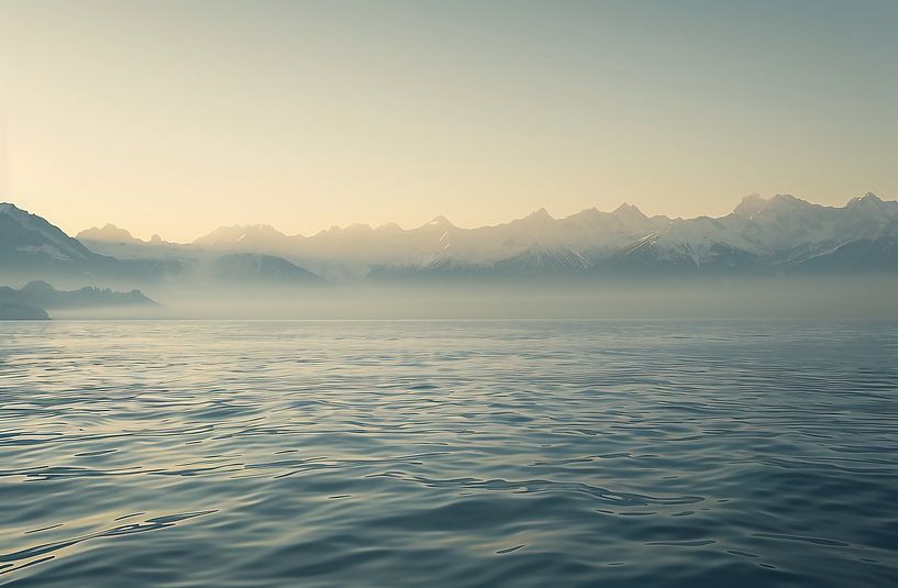 Weidse uitzichten in de schemering van fernlichtsicht