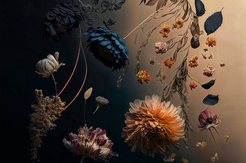 Zeitgenössische "schwebende Blumen" von Carla Van Iersel