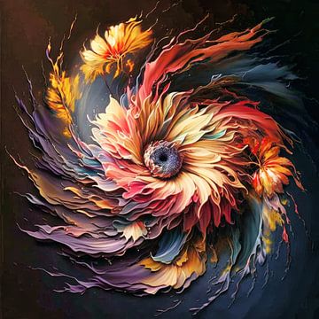 Blumenmalerei Whirlpool von Preet Lambon
