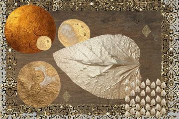 Golden and Silver Moon 2/3 by Artmotifs Eve