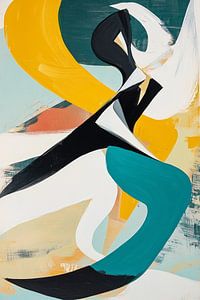 Abstract kunstwerk met levendige kleuren
