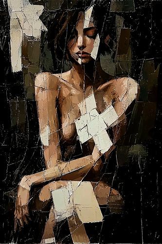 Abstract portret van vrouw