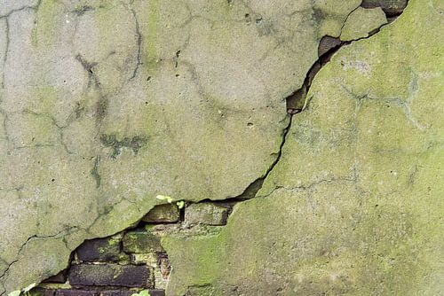 Scheur in oude muur