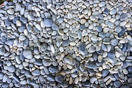 Textuur van natuurlijke grijze rivierstenen van Artistic