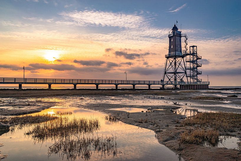 De vuurtoren in Obereversand van Steffen Henze
