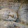  Sleeping Buddha, le Gal Vihara au Sri Lanka sur Rietje Bulthuis