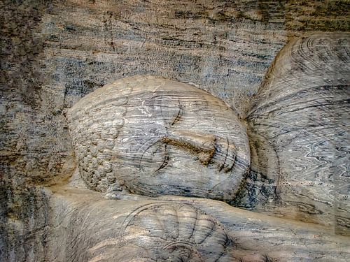 Slapende Boeddha, de Gal Vihara in Sri Lanka