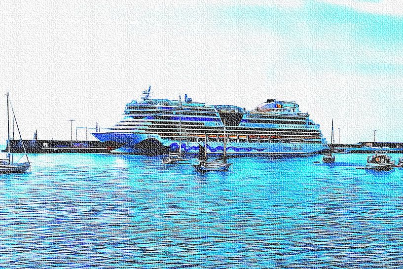 Kreuzfahrtschiff angedockt in Funchal Madeira von Dorothy Berry-Lound
