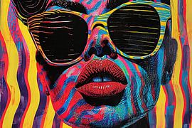 zonnebril lippen van Kunst Kriebels