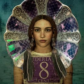 Pop-Art Beauty Holland Parlemur Stamp by Yvonne Zeldenthuis