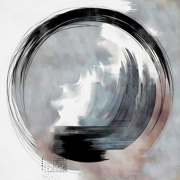 Daydream in earthy colours Japandi Abstract Modern by FRESH Fine Art