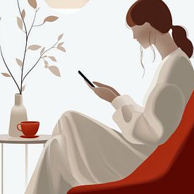 Woman life minimal art iphone by JBJart Justyna Jaszke