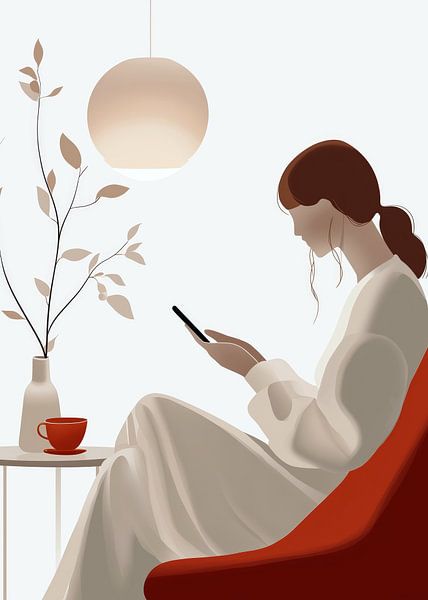 Woman life minimal art iphone by JBJart Justyna Jaszke