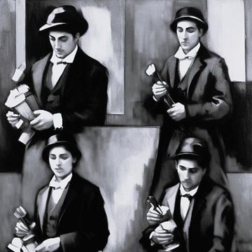 Les quatre messieurs en noir et blanc sur Gert-Jan Siesling