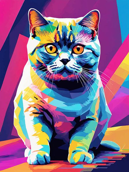 British Shorthair Pop Art by MIROKKU