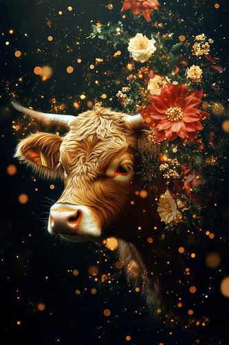 Magische Bloemenkoe - Sfeervolle Glinsteringen en Herfstbloemen