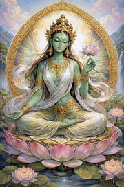 Hindu goddess Tara painting. by Gallery Hoppenbrouwers