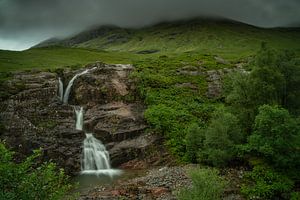 Wasserfall "das Treffen der drei Gewässer" im Glencoe Valley, Schottland
