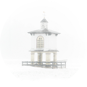 De Duiventil in de sneeuw