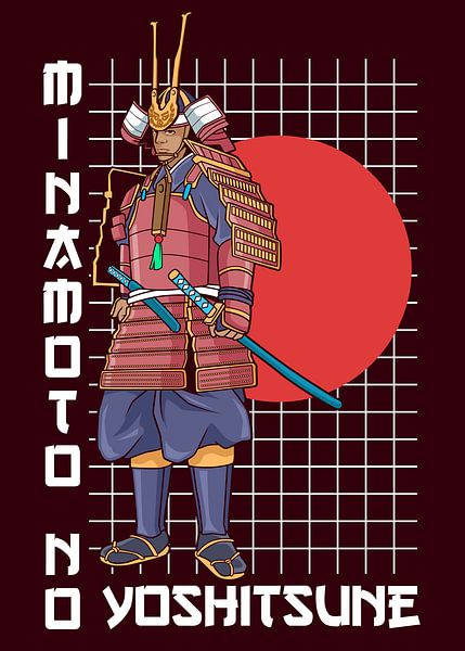 Minamoto no Yoshitsune in Rüstung von Pixelbull Design