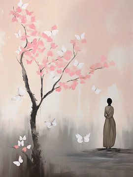 Japandi, Bloesem Roze van Caroline Guerain