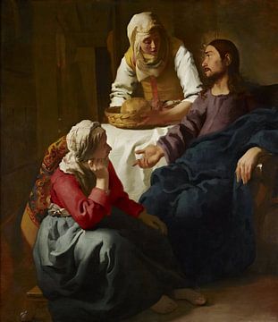 Christus in het huis van Martha en Maria van Johannes Vermeer. Remasterd. van Frank Zuidam