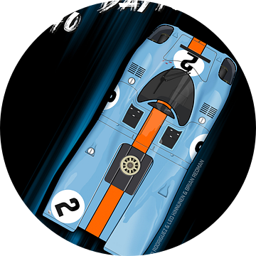 24 uur van Daytona 1970, 917 Blauw Oranje. van Theodor Decker