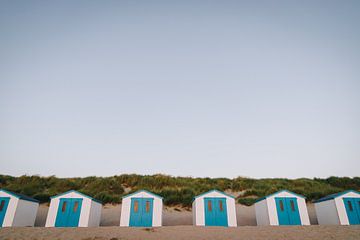 Golden hour op de strandhuisjes van de Koog op Texel | Nederlandse landschappen in de Waddenzee