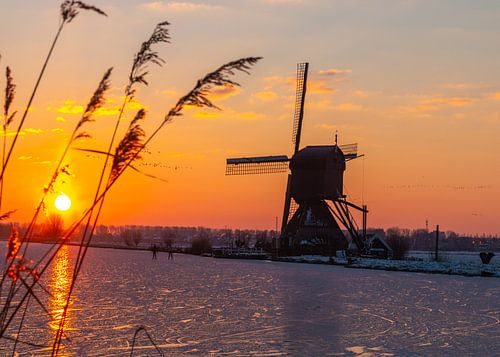 Winters tafereel Kinderdijk 1