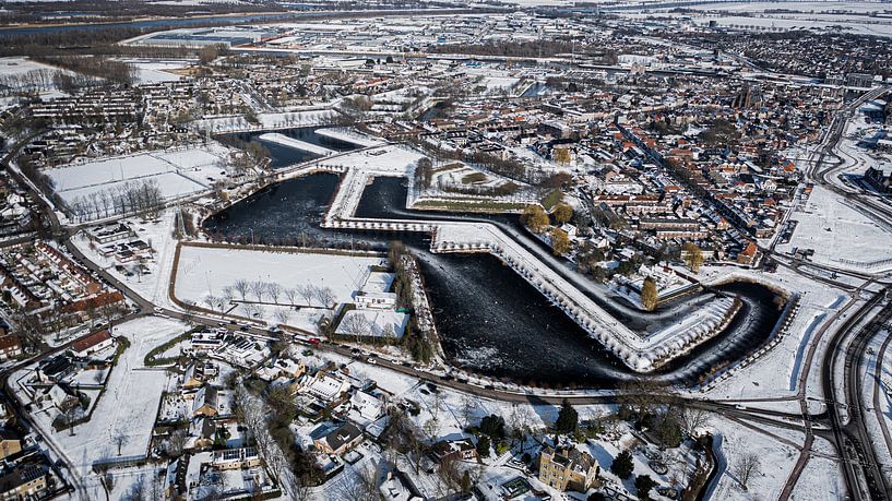 Schnee in Geertruidenberg von Sebastiaan van der Ham