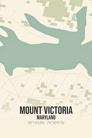 Vintage landkaart van Mount Victoria (Maryland), USA. van Stad & Wand