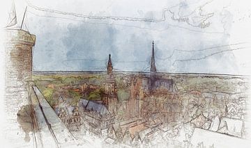 Panorama van Veurne
